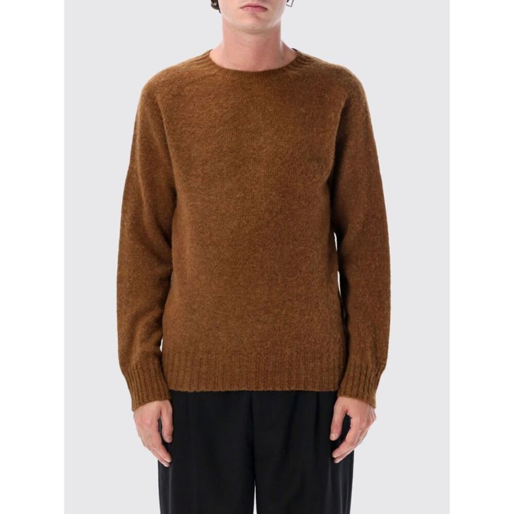 Howlin Men Crewneck Wool Blend Jumper Howlin With Ribbed Trims